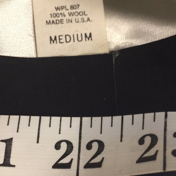 vtg Always On Top Black sz M Virgin Wool felt hat - Picture 9 of 11